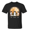 Halloween Cute Sitting Dog In The Moon Light Personalized Shirt