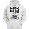 Cat Dad Old Man And Fluffy Cats Personalized Hoodie Sweatshirt