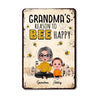 Reason To Bee Happy Doll Grandma And Grandkids Sitting Personalized Metal Sign