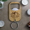 Best Dad Ever Father‘s Day Gift For Dad Wooden Bottle Opener Keychain