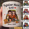 Doll Couple Sitting On Fall Season Truck Personalized Mug