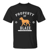 Property Of Walking Dog Gift For Dog Lover Personalized Dark Shirt