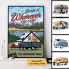 Home Is Wherever You Camp Camping Personalized Poster