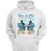 Back View Couple Sitting Beach Landscape Personalized Shirt