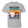 Dear Dog Dad Retro Frame Personalized Shirt