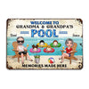 Welcome To Doll Grandparents Pool With Grandkids Personalized Metal Sign