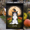 Halloween Cute Sitting Dog Moon Personalized Garden Flag