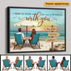 Spend The Rest Of My Sunset With You Couple Back View Personalized Horizontal Poster