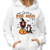 Halloween Doll Dog Mom Witch Sitting On Pumpkin Personalized Shirt