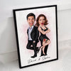 Couple Funny Custom Face Photo Valentine‘s Day Gift For Him For Her Personalized Vertical Poster