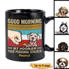 Good Morning Hooman From Personal Stalker Gift For Dog Lover Personalized Black Mug