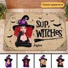 Sup Witches Halloween Witch Personalized Doormat