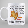 Taking Time Out Of My Busy Day Happy Father‘s Day Cat Personalized Mug
