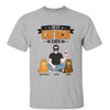 Cat Dad Man Sitting With Fluffy Cats Personalized Shirt