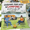 Husband Wife Real Couple Camping Gift Personalized Fleece Blanket