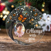 Butterflies Always With You Blossom Tree Memorial Custom Photo Personalized Acrylic Ornament