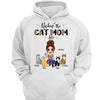 Rockin‘ The Cat Mom Life Doll & Sitting Cat Personalized Hoodie Sweatshirt