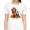 Doll Woman And Cats Sitting On Wood Log Fall Season Personalized Shirt