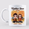 Fall Season Doll Couple Sitting Together Since Personalized Mug