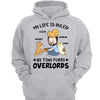 Life Ruled By Tiny Furry Overlords Chibi Man & Cat Personalized Hoodie Sweatshirt