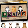 Angry Cats Leave Personalized Doormat