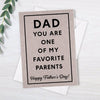 Dad You Are One Of My Favorite Parents Funny Father‘s Day Greeting Personalized Postcard