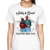 Back View Couple Together Since Anniversary Gift Personalized Shirt