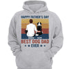 Best Dog Dad Back View Personalized Light Color Shirt