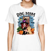 Halloween Witch And Dogs Front Door Personalized Shirt