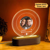 Couple Custom Song Photo Valentine‘s Day Gift Personalized Circle Plaque with LED Night Light - Gift For Couple - Anniversary Gift