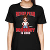 Never Fear Grandma Mommy Is Here Doll Personalized Shirt