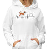 Heart Beat One Dog Walking Dog Simple Personalized Hoodie Sweatshirt