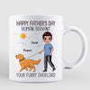 Good Morning Human Servant Walking Dogs Dog Dad Personalized Mug