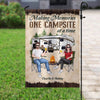 Real Couple Making Memories Camping Gift Personalized Garden Flag