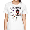 Halloween Grandma Doll Witch Broom Kid Name Personalized Shirt