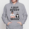 A Guy And His Buddy Real Man Cat Dad Personalized Shirt