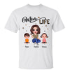 Mom Life Half Leopard Doll Woman & Kids Gift For Mom Family Personalized Shirt