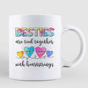 Besties Sisters Friends Heartstrings Personalized Mug