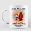 A Girl Her Dog A Bond That Can‘t Be Broken Beach Landscape Personalized Mug