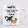 Walking Fluffy Cats Dear Cat Dad Personalized Mug