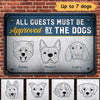 Dog Head Outline Personalized Metal Sign