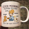 Good Morning Happy Father‘s Day Human Servant Chibi Cat Personalized Mug