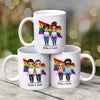 LGBT Doll Couple Standing Personalized Mug