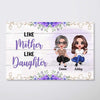 Doll Mother And Daughters Purple Flowers Personalized Horizontal Poster