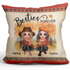 Doll Best Friends Besties Sitting Fall Season Personalized Pillow (Insert Included)