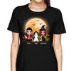 Doll Couple Sitting With Dogs Moon Light Personalized Shirt