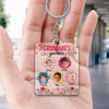 Grandma‘s Garden Grandkids Custom Face Photo Personalized Acrylic Keychain