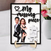 My Missing Piece Couple Funny Custom Face Photo Valentine‘s Day Gift For Him For Her Personalized 2-Layer Wooden Plaque