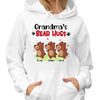 Grandma Grandpa Bear Hugs Personalized Hoodie Sweatshirt