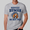 Service Human Peeking Dog Personalized Light Shirt